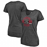 Women's Toronto Raptors Fanatics Branded 2019 NBA Finals Champions Wings To Fly Tri Blend V Neck T Shirt Heather Charcoal,baseball caps,new era cap wholesale,wholesale hats